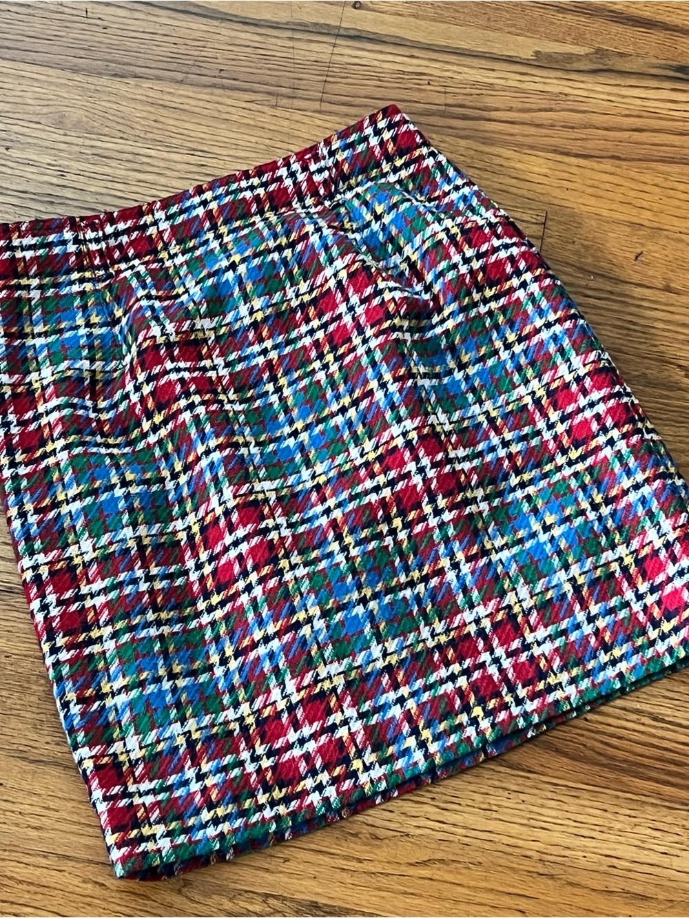 Vintage Liz Claiborne Red Multi Tweed Mini Skirt